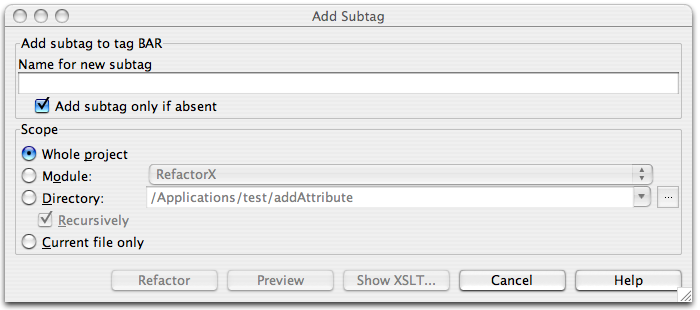 XML重构：添加子标签