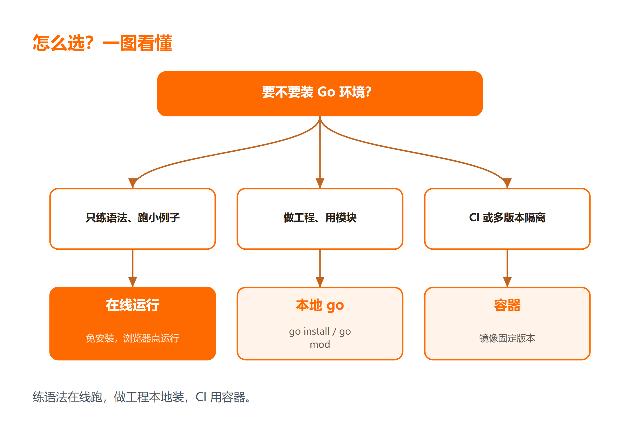 Go 运行用哪种环境？