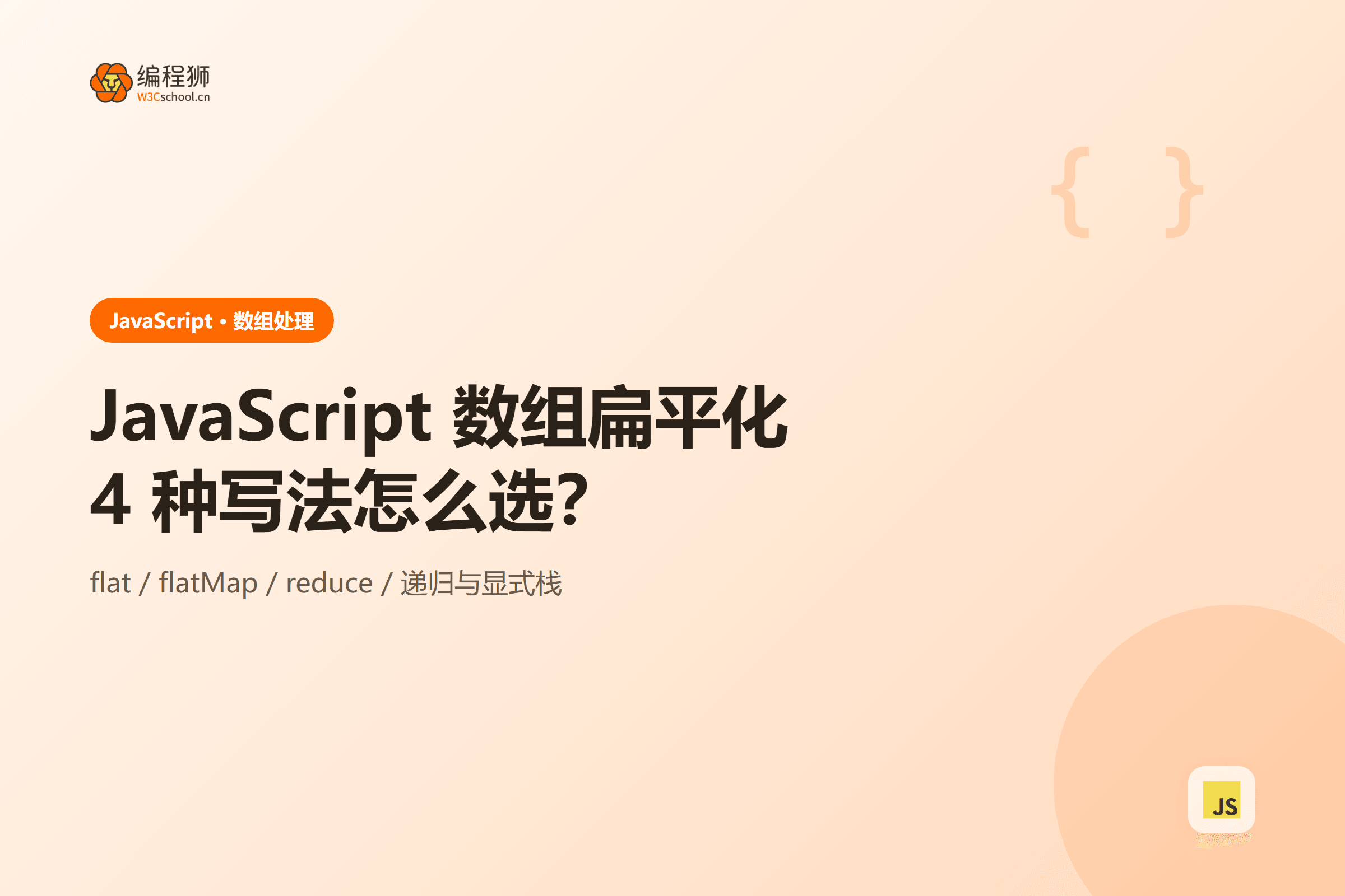 JavaScript 数组扁平化四种写法封面图