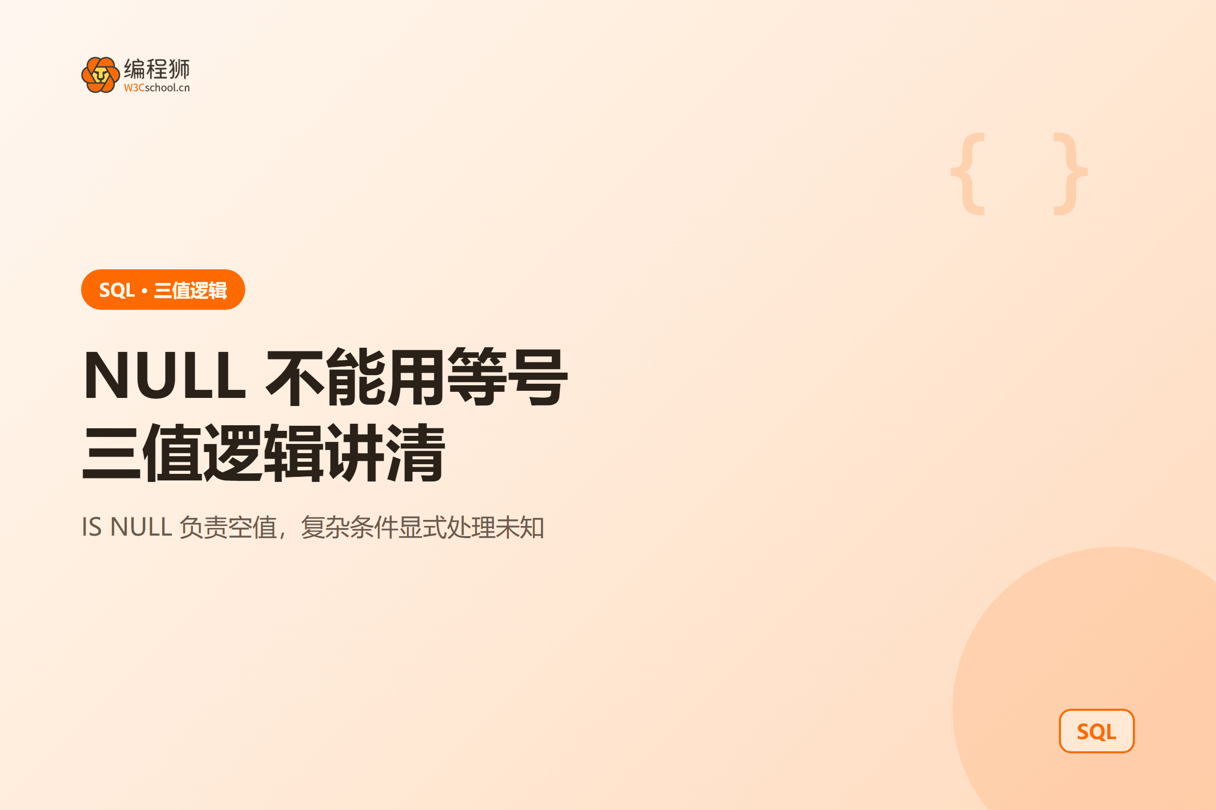 NULL 不能用等号三值逻辑讲清