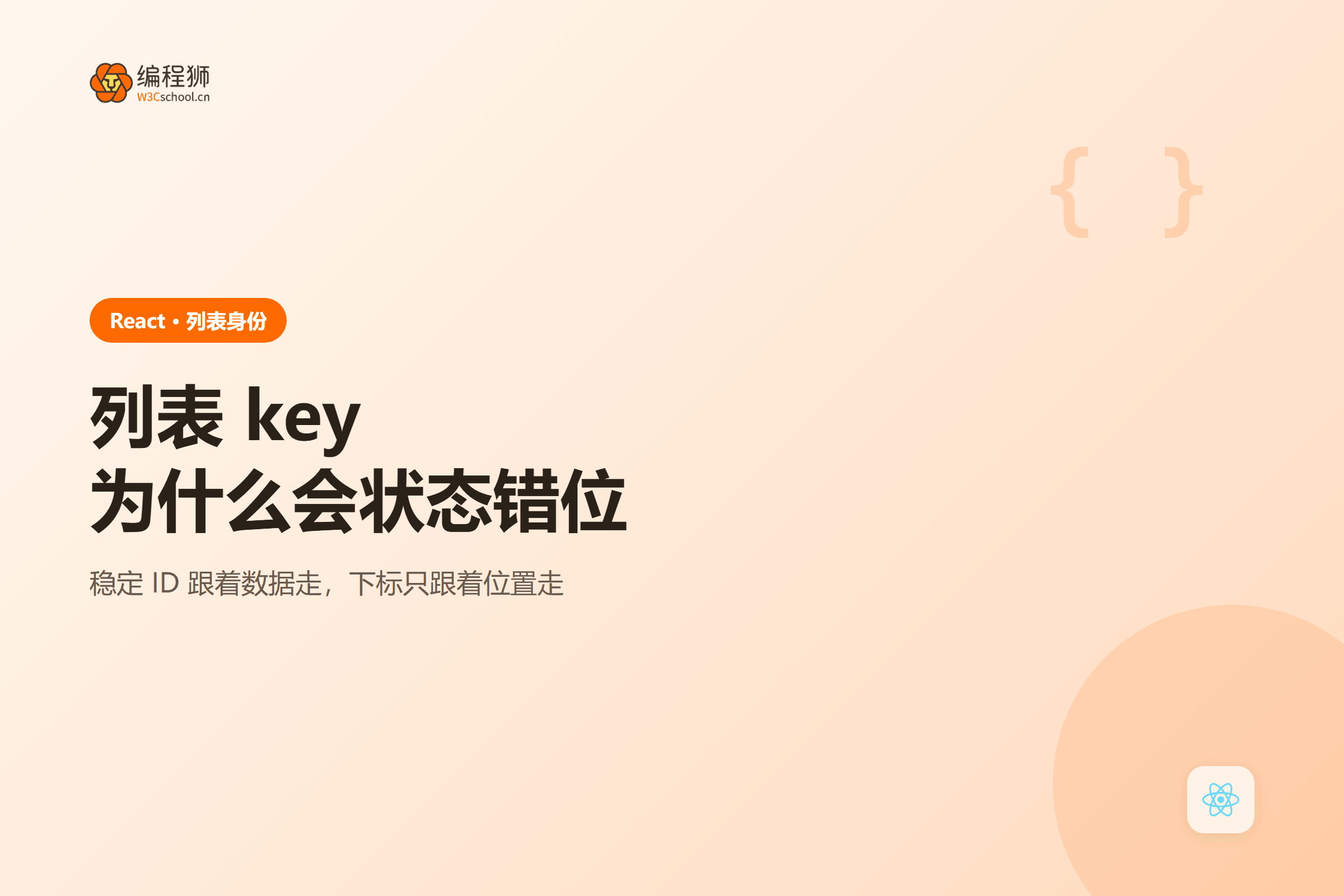 React 列表 key 与状态错位封面