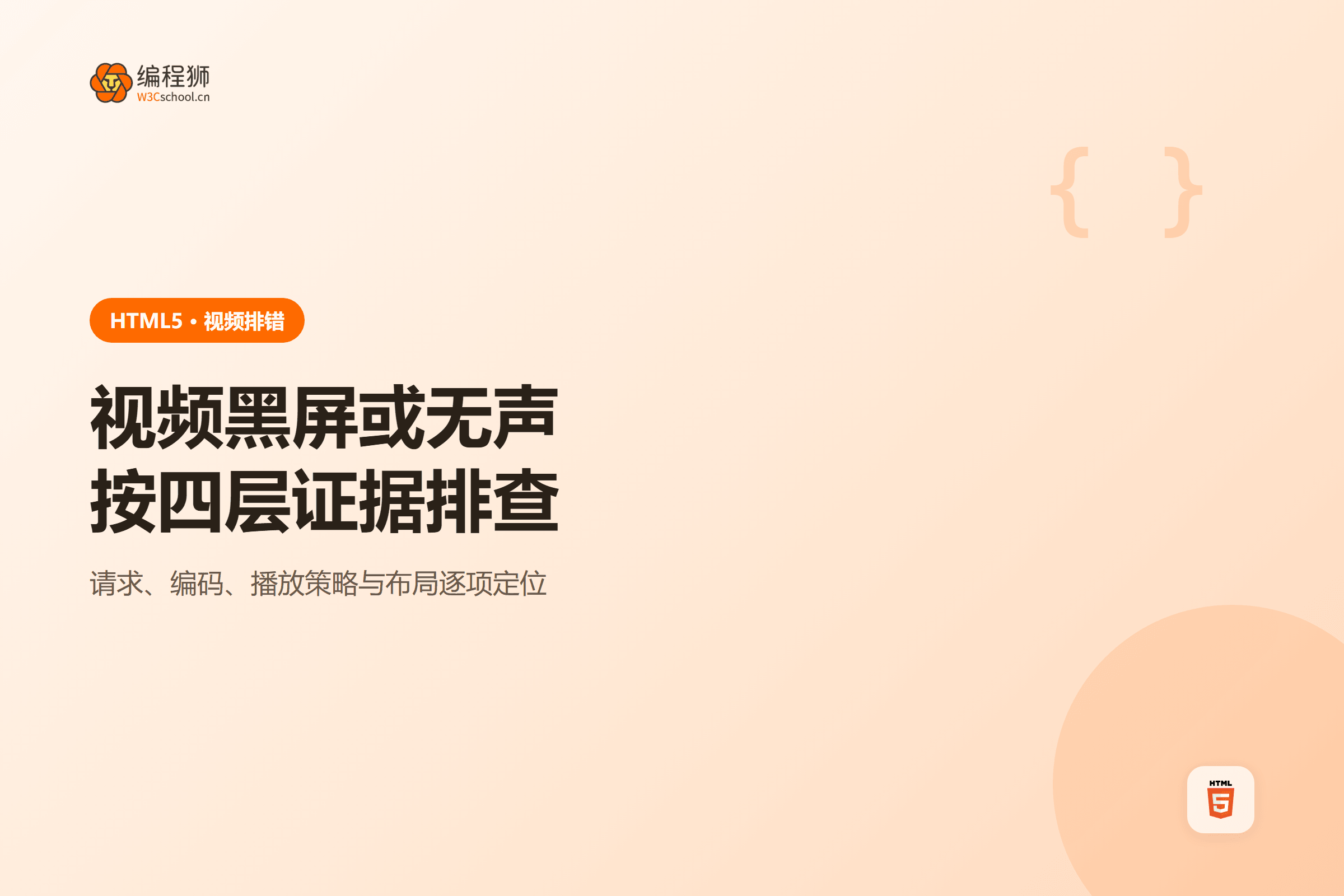 视频黑屏或无声按四层证据排查