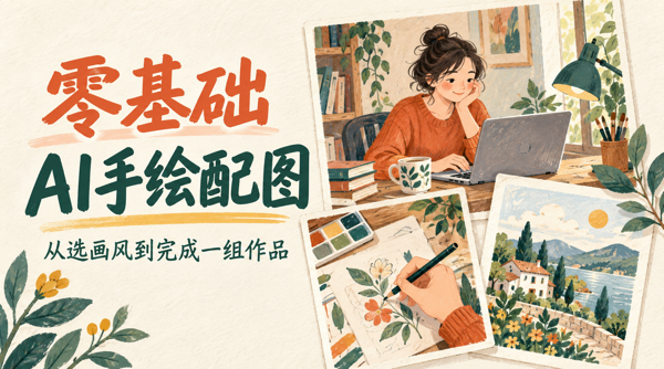 零基础AI手绘配图：从选画风到完成一组作品
