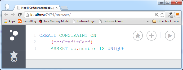 CREATE CONSTRAINT ON (cc:CreditCard) ASSERT cc.number IS UNIQUE