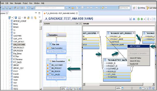 Adding Tables in Analytic View