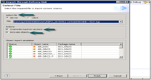 Import Through Delivery Unit