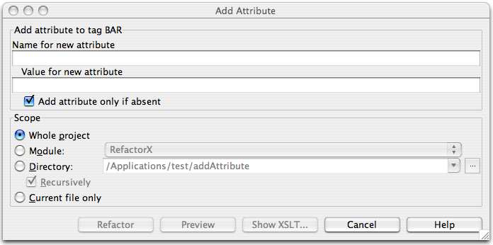 XML重构：添加属性