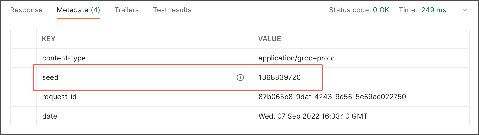 gRPC 响应种子