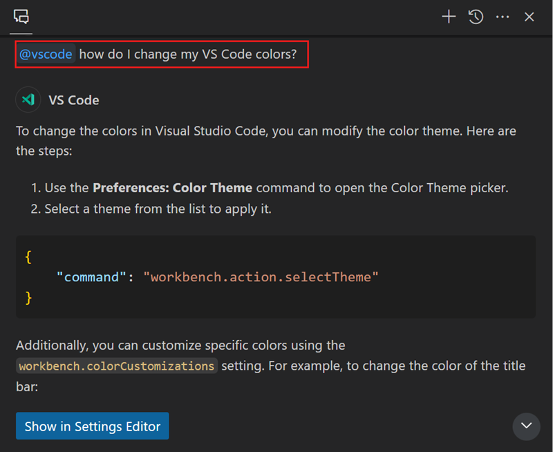 Asking @vscode how to change the VS Code colors