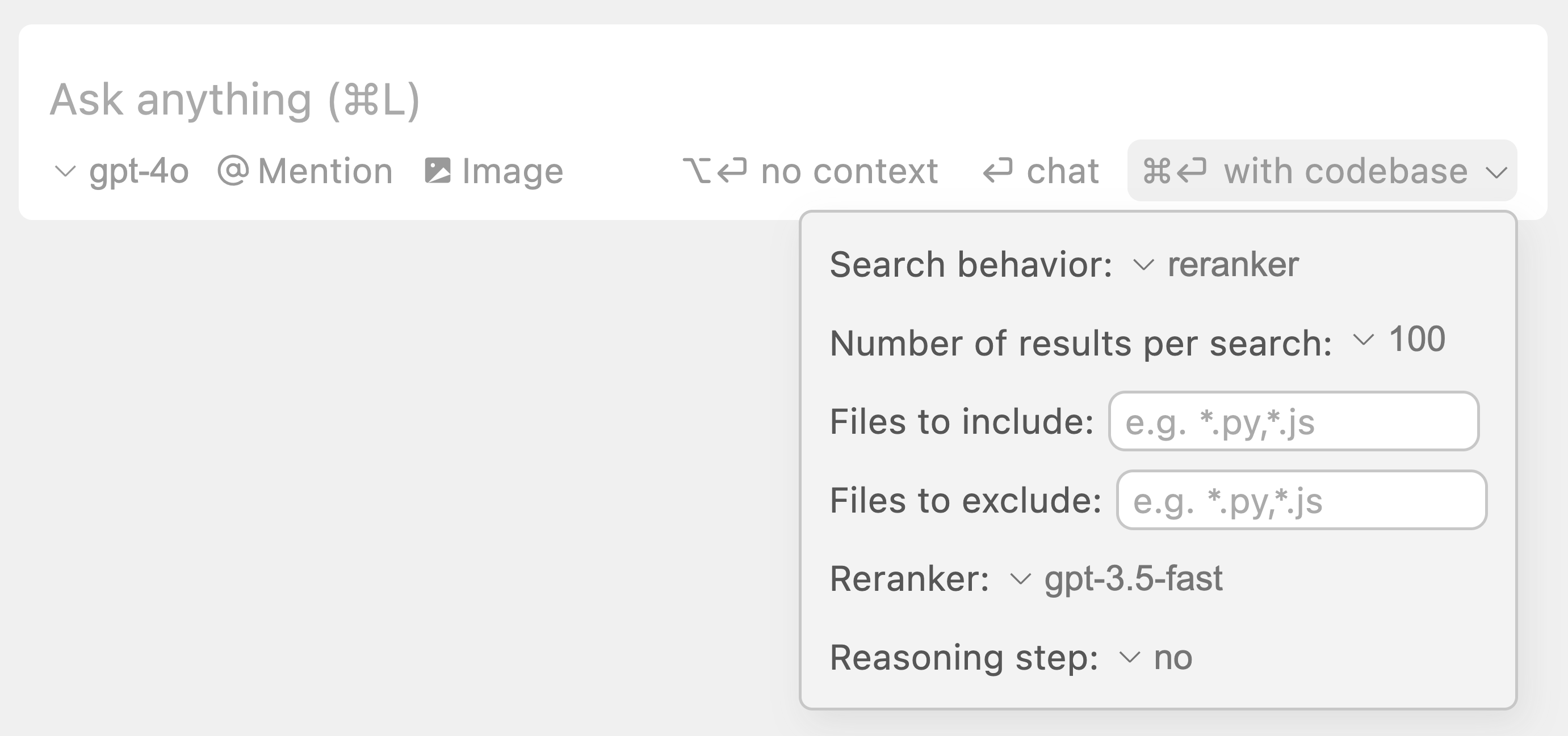 Cursor @Codebase reranker