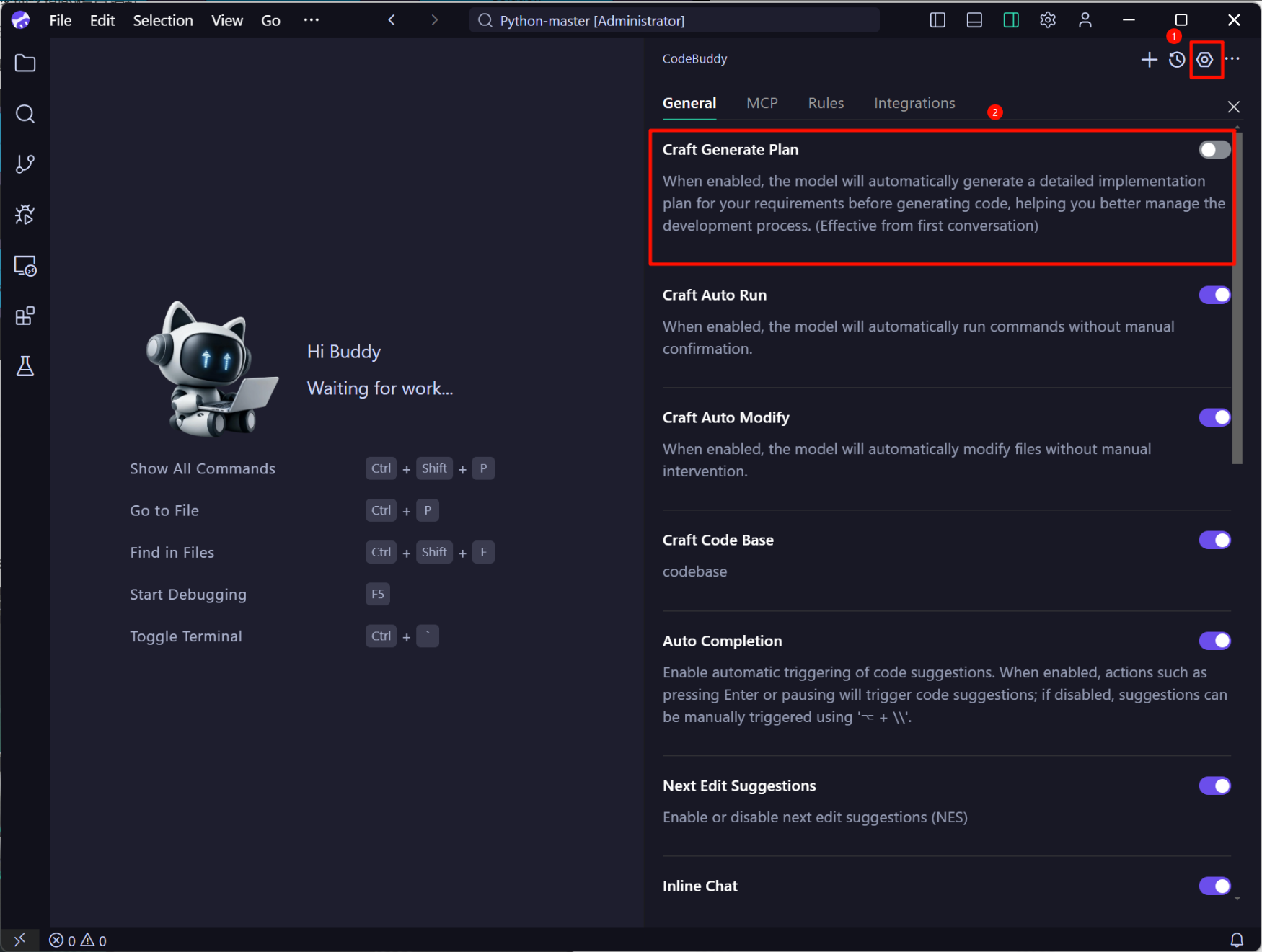 CodeBuddy IDE Agent 模式 Plan 模式