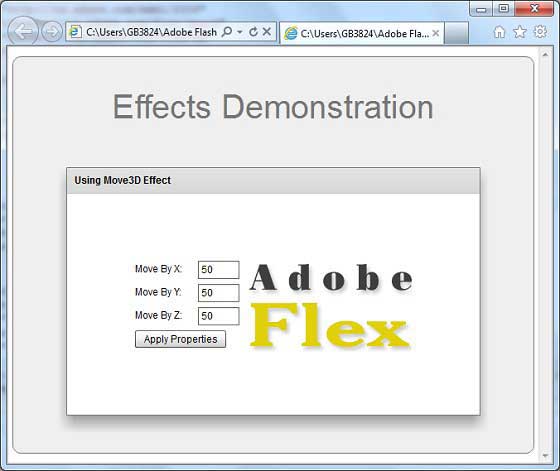 Flex Move3D Effect