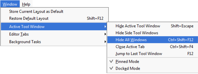 IntelliJ IDEA访问工具窗口菜单