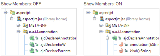 IntelliJ IDEA在“项目”工具窗口中显示类成员