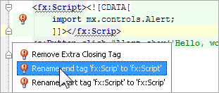 编辑ActionScript和Flex源代码