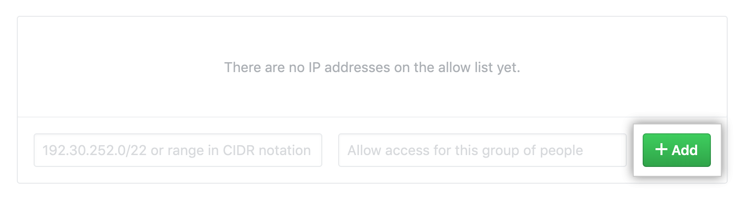 添加允许的 ip 地址按钮