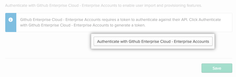 用于向 GitHub 验证的按钮