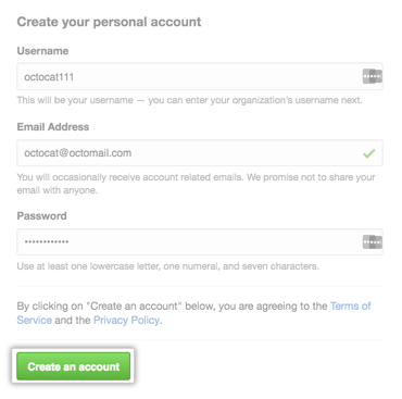 创建个人帐户登记表