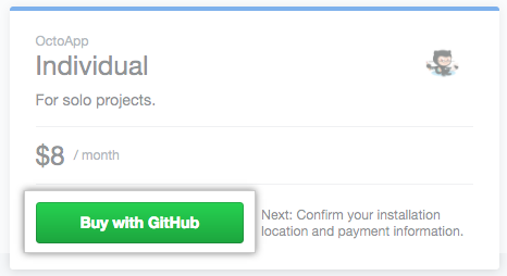 向 GitHub 购买按钮