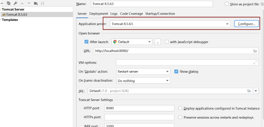 點 + 選擇Tomcat Server 下的 Local