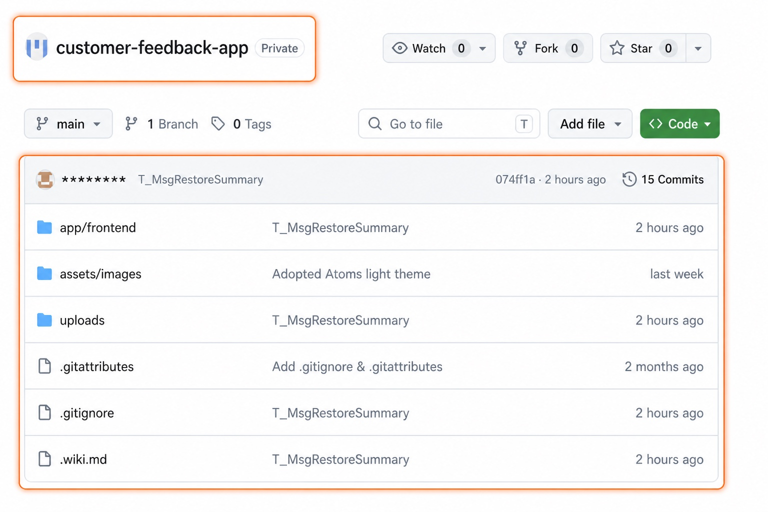 在 GitHub 中验证私有仓库和项目文件。
