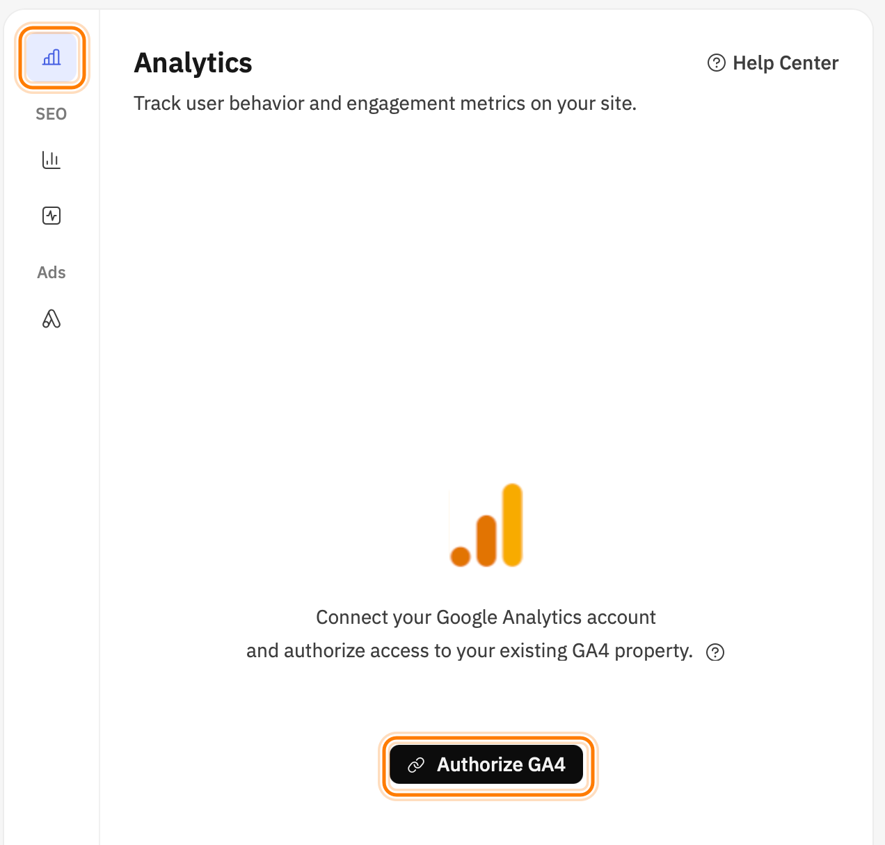从 Marketing 授权 Google Analytics 4