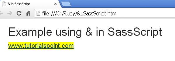 Sass & in SassScript